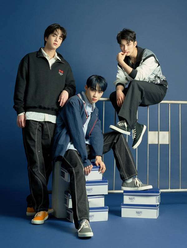 슈펜, 아이돌 그룹 더보이즈와 가을 스니커즈 화보 공개