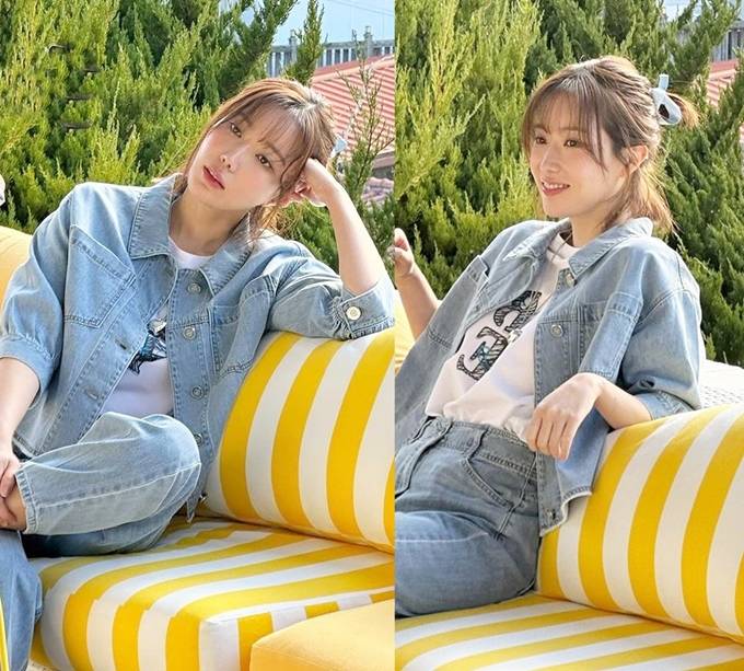 임수향, 멋스러운 청청의 정석! 화이트 티셔츠에 청청 더 어려진 데일리룩