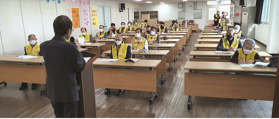 대한노인회 청주시 흥덕청원구지회, 자원봉사클럽 코치 간담회 실시