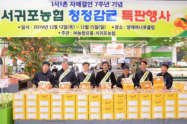농협유통, 자매결연 마을 서귀포 농협 감귤 할인 행사 펼쳐