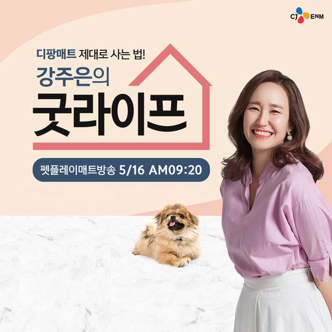 “펫팸족 어서오’개’!” CJ오쇼핑 강주은의 굿라이프, ‘디팡 강아지매트’ 론칭