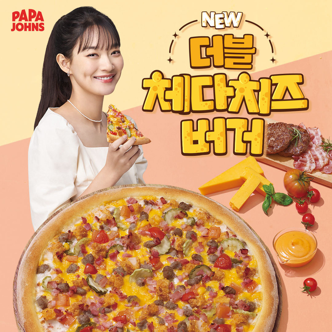 파파존스 피자, ‘더블 체다치즈 버거 피자’ 선봬
