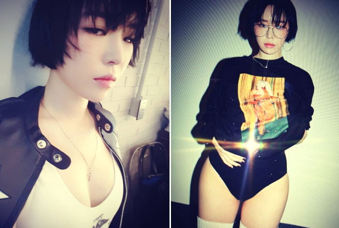치명적인 섹시미…가인, 파격적인 하의 실종 패션