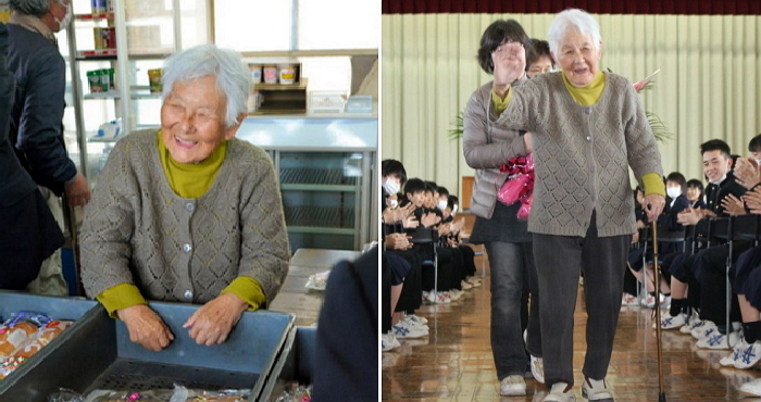 66년간 매점 운영한 할머니 위해 은퇴식 열어준 학생들