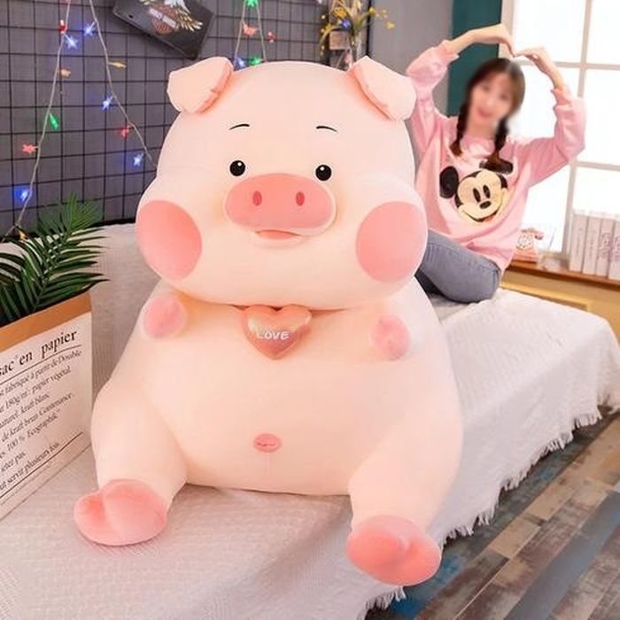 오동통 먹보 여친과 똑닮아 선물해주기 딱인 말랑말랑 대왕 핑크돼지 인형