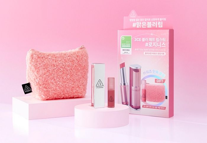 3CE 블러 매트 립스틱, 올리브영 어워즈 선정 기념 한정 기획 세트 선봬