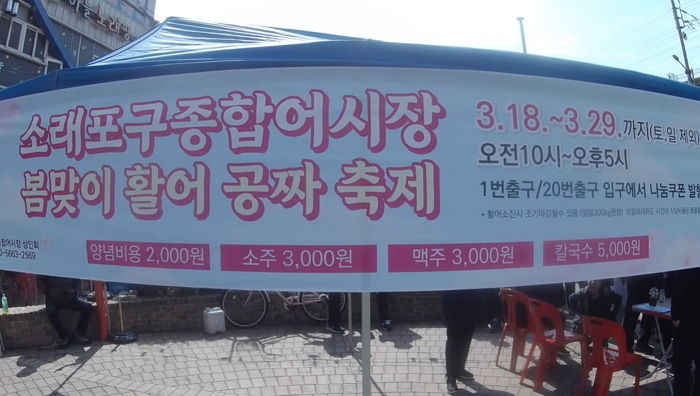 300kg 회 뜨는 사람 단 두 명...인천 소래포구 무료 광어회 축제 찐후기 (영상)