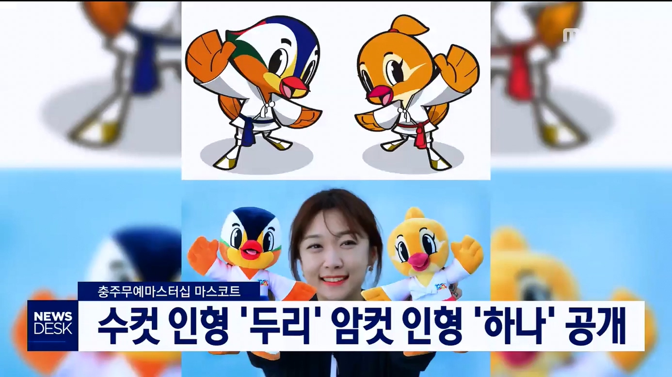 무예마스터십 마스코트 인형 두리 하나 공개