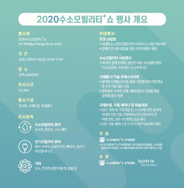 2020수소모빌리티+쇼 참가 업체 모집