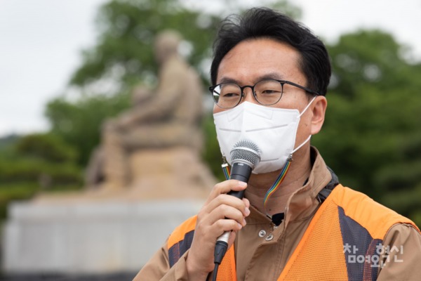 [포토] 경상대병원지회, 제대로 된 정규직 전환 촉구