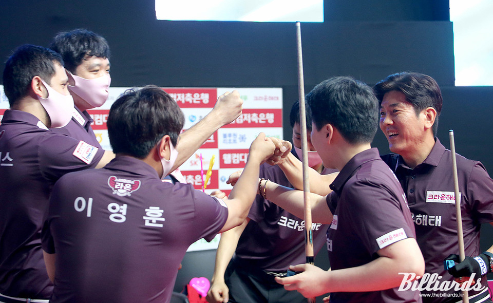 크라운해태, 4라운드 마지막 날 승리... 마침내 선두 재탈환 [PBA 팀리그]