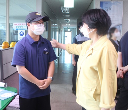 홍승미 대전충남병무청장 사회복무요원 격려
