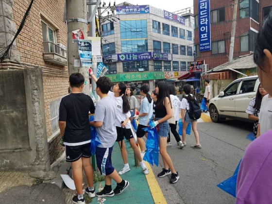 고양시 행신1동, 토요일 학생 자원봉사활동 실시