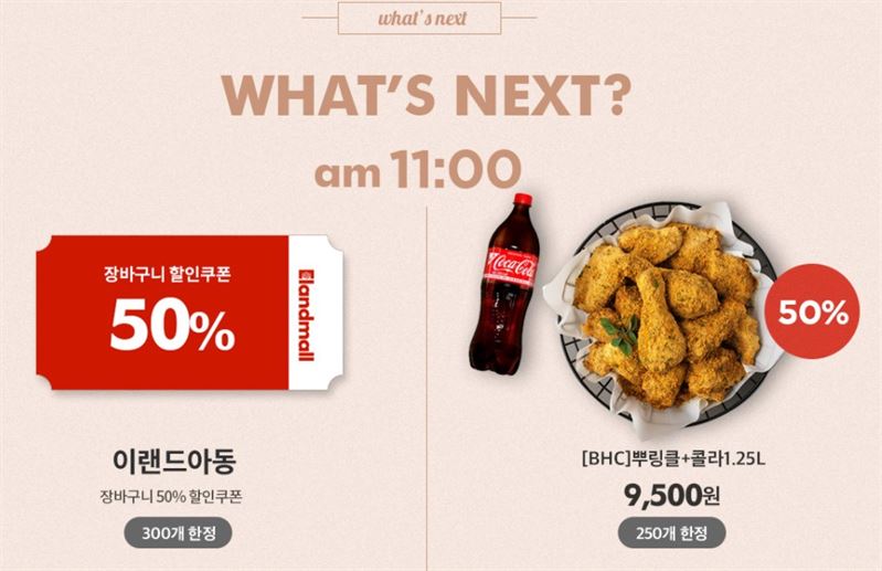이랜드몰 신년할인, 2시간마다 선착순..이랜드·뿌링클 반값 품절 대란 주의