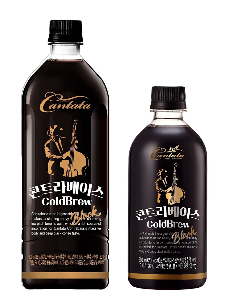 용량이 더 커졌다..롯데칠성음료, 칸타타 콘트레베이스 콜드브루 블랙 900ml 출시