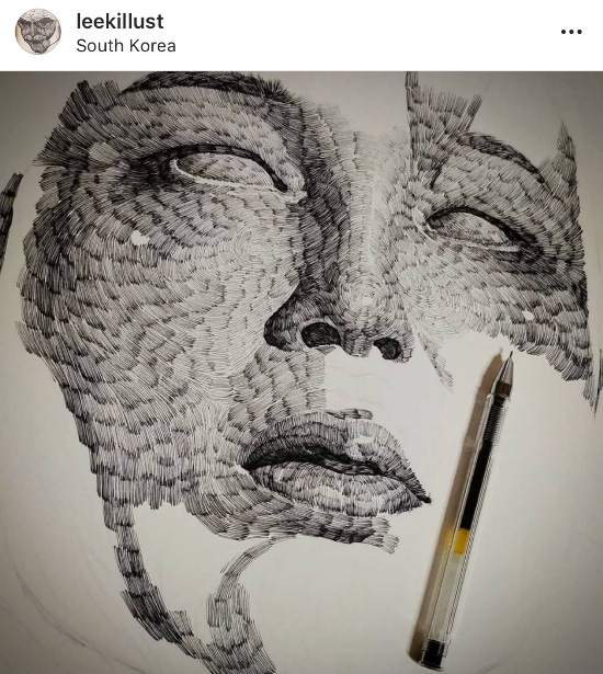 Lee.K 작가, 방탄소년단 지민 모델 작품, 런던에서도 전시회!