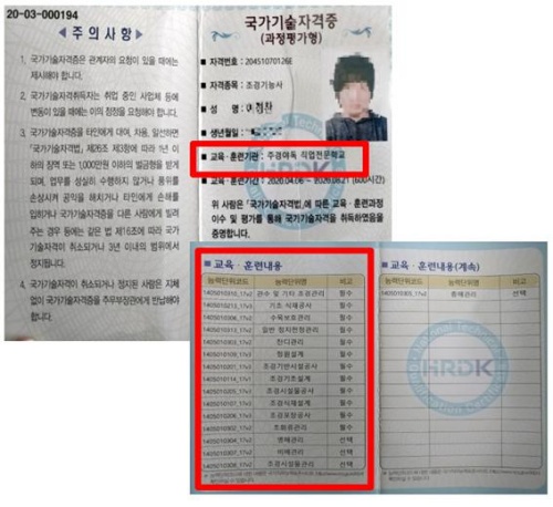 주경야독 직업전문학교 과정평가형자격심사 결과발표