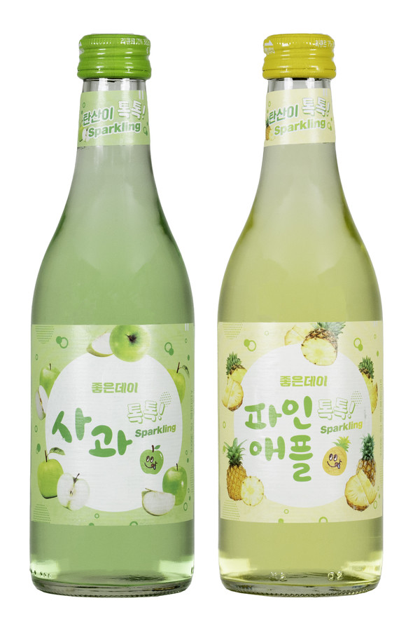무학, 과일탄산주 좋은데이 톡시리즈 사과·파인애플 출시