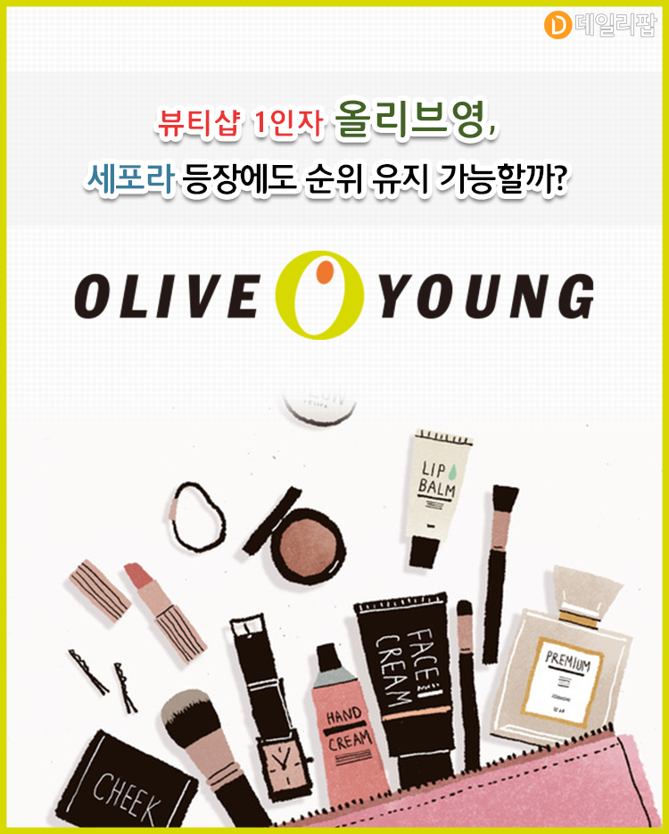 [트렌드줌인] 뷰티샵 1인자 올리브영, 세포라 등장에도 순위 유지 가능할까?