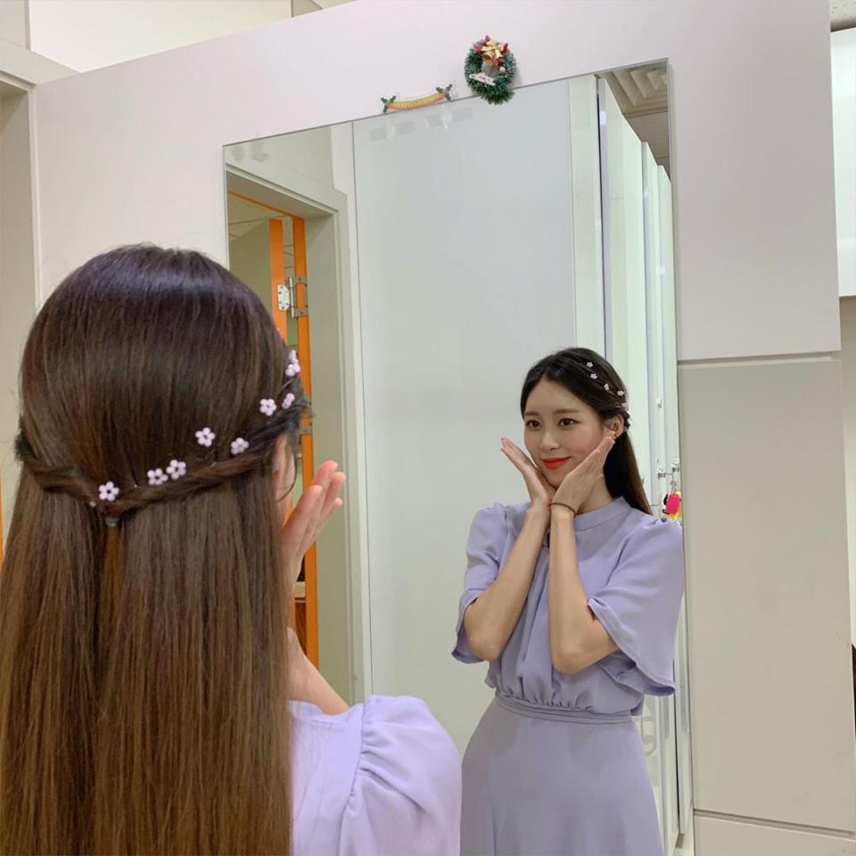 박소현, 최근 SNS에 정미언니 손길로 완성된 꽃머리