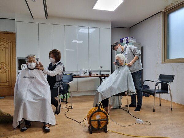 강상면 대석1리, 찾아가는 이미용 봉사