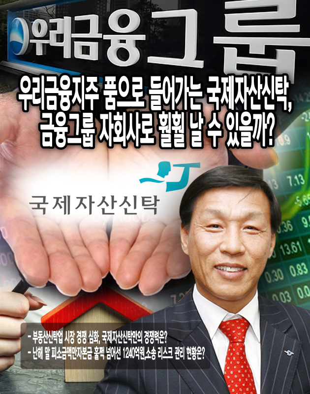 [뉴스워커 신탁건전성을 보다_②국제자산신탁] 우리금융지주 품으로 가는 국제자산신탁, 금융그룹 자회사로 훨훨 날 수 있을까?