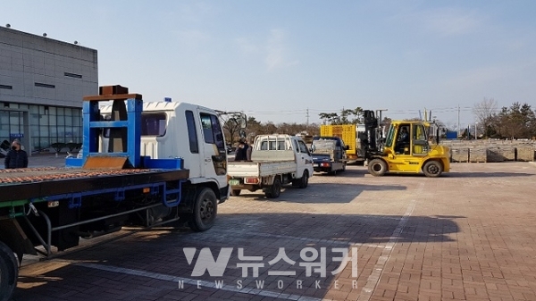 영광군, 영광체육시설 보도블록 무료 배부... 일석삼조 효과