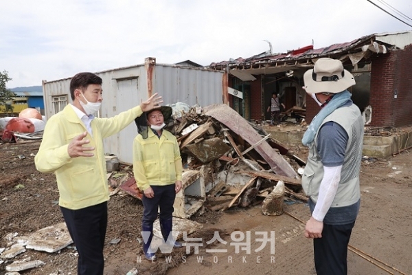 보성군, 구례군 수해 복구 현장 장비 인력 지원