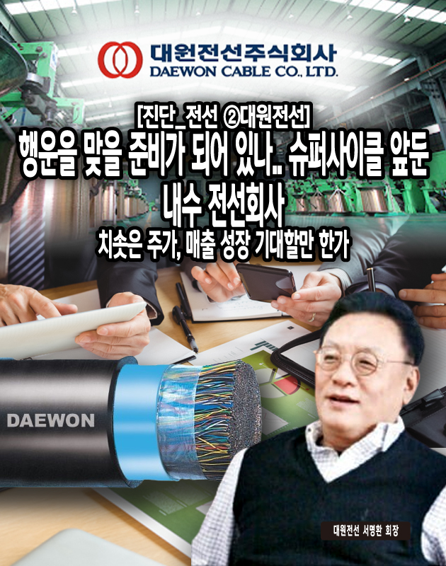 [진단_전선 ②대원전선] 행운을 맞을 준비가 되어 있나.. 슈퍼사이클 앞둔 내수 전선회사