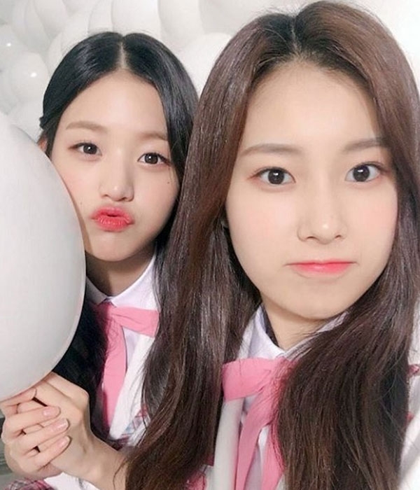 프로듀스48 아이즈원 강혜원, 장원영·이채연과 다정한 모습… 사랑스러워