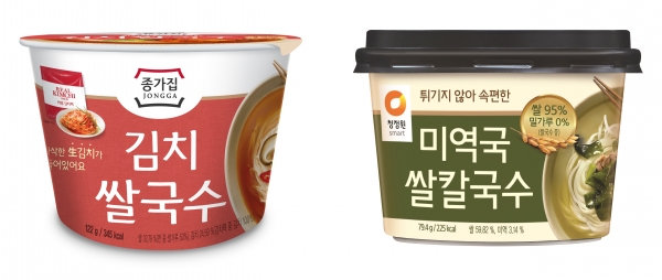 대상㈜, 신제품 컵 쌀국수 2종 출시…김치 쌀국수·미역국 쌀칼국수
