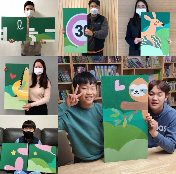 롯데칠성음료, 충주 성남초등생들과 비대면 벽화 제작 봉사활동 진행