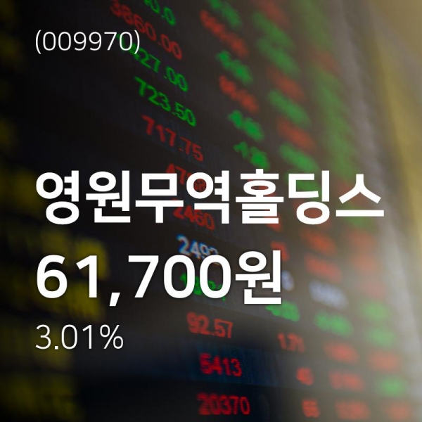 (서울와이어주가정보)영원무역홀딩스 증권 시세  7일  현재 61700원