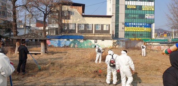 한국재해안전협회, 신광모자자립원 환경미화 봉사활동 실시