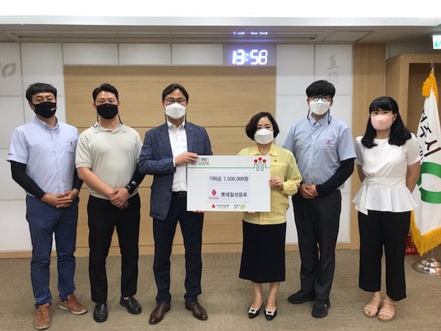 롯데칠성음료 청주지점, 청주시에 불우이웃 성금 기탁