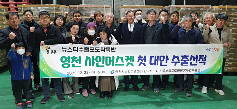 영천시 프리미엄 농산물 수출단지 첫 수출
