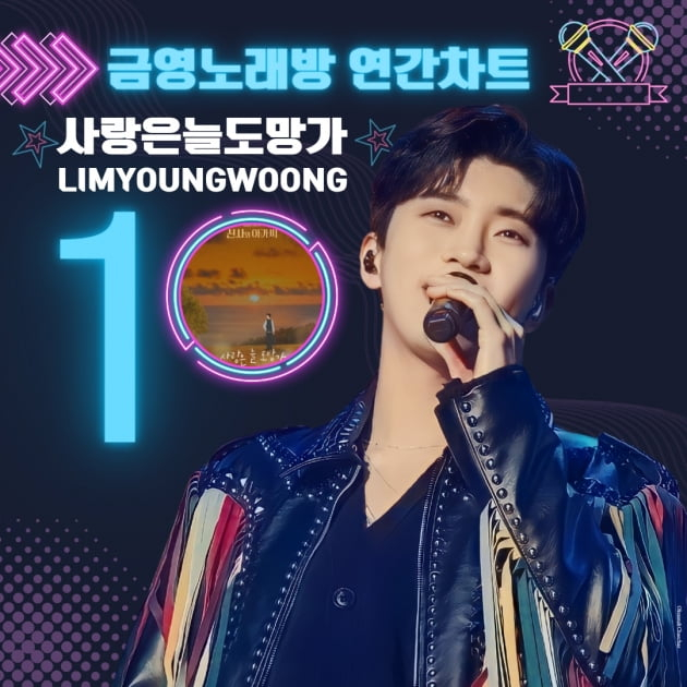 임영웅 사랑은 늘 도망가, 2022년 노래방 최고 인기곡