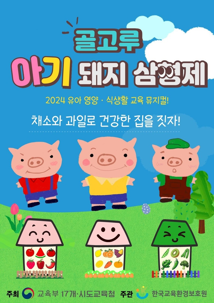 경북교육청, 어린이 영양․식생활 뮤지컬 ‘골고루 아기 돼지 삼 형제’ 공연
