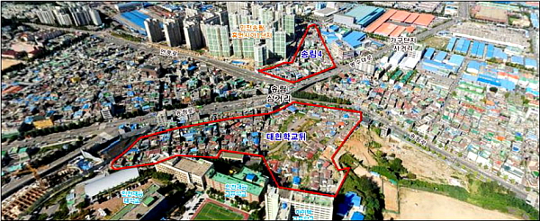  인천시, 동구 대헌학교 뒤  송림4구역 결합개발 도시계획위원회 심의 통과 