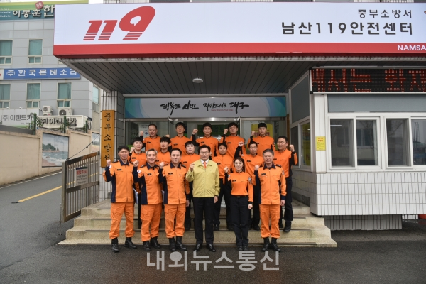 이상길 행정부시장, 대구중부소방서 방문