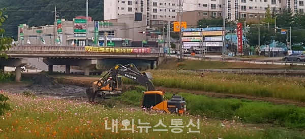 금왕읍, 환경정화? 환경파괴? .. 중장비 공사로 어류서식지 등 파괴