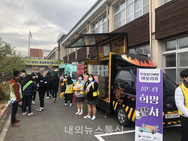 [포토뉴스]증평군청소년지원센터 꿈드림, 등굣길 아침밥먹기 캠페인 실시