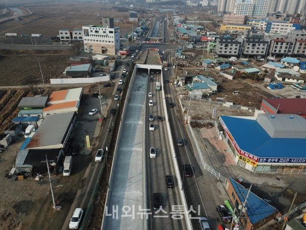 천안 직산사거리 지하차도, 상·하행 양방향 임시개통