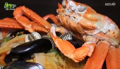홍게수타짬뽕, 한 마리 통째로 퐁당?