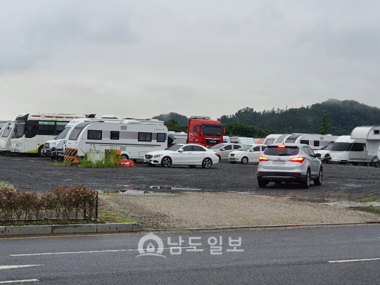 여수·순천·광양 공영주차장 캠핑카 점령