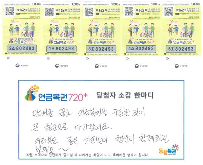담배 살 돈으로 연금복권 샀는데…월 800만원씩 통장에 들어 와