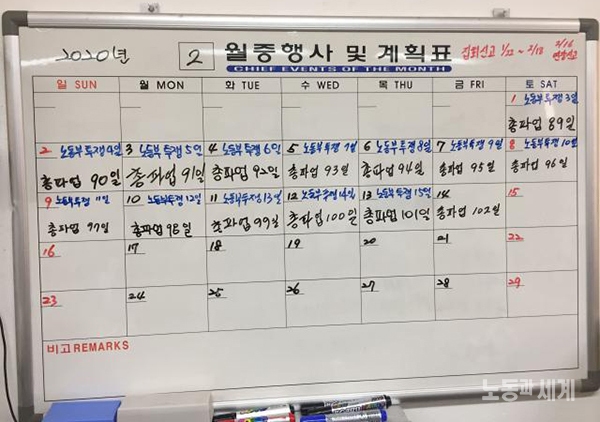 에스와이탱크터미널 파업투쟁 100일 넘겨...분노가 더 생긴다. 더 강하게 해야겠다