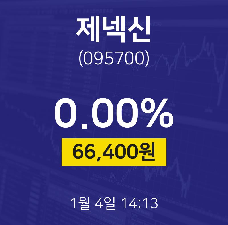 1월 4일 제넥신 오늘증시 66400원  0.00%