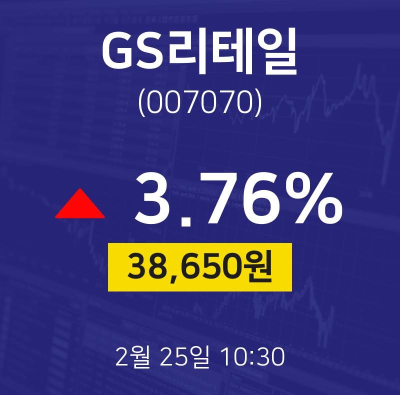 GS리테일주식증권  25일  현재 38650원