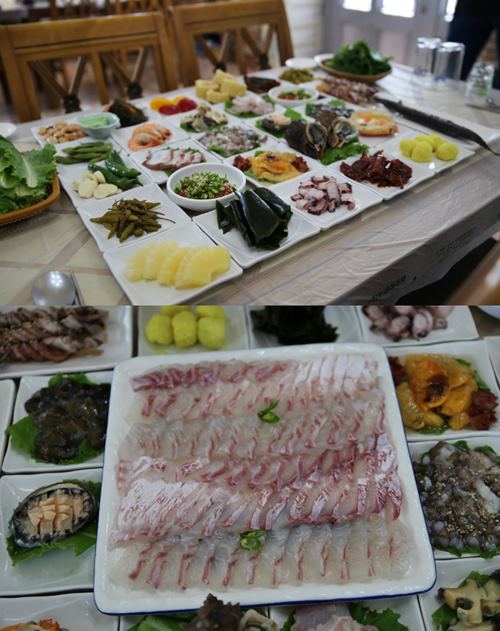 여수 맛집 돌산용궁횟집 밤바다 바라보며 20여 가지 제철 해산물 맛보세요